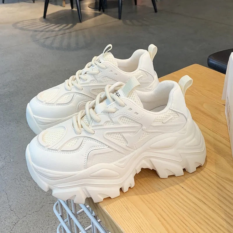 Women's Chunky Platform Fashion Sneakers, Thick Sole Trainers