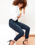 Petite Curvy Fit High-Rise Skinny Jean in classic denim wash.