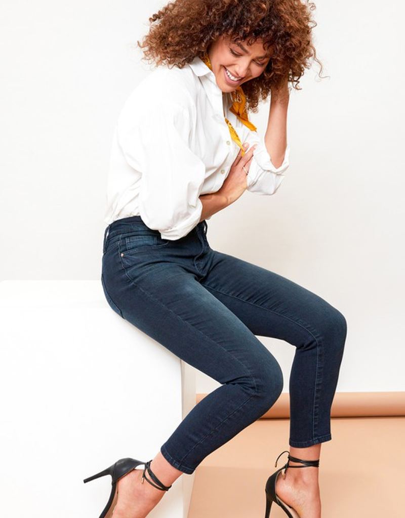 Petite Curvy Fit High-Rise Skinny Jean in classic denim wash.