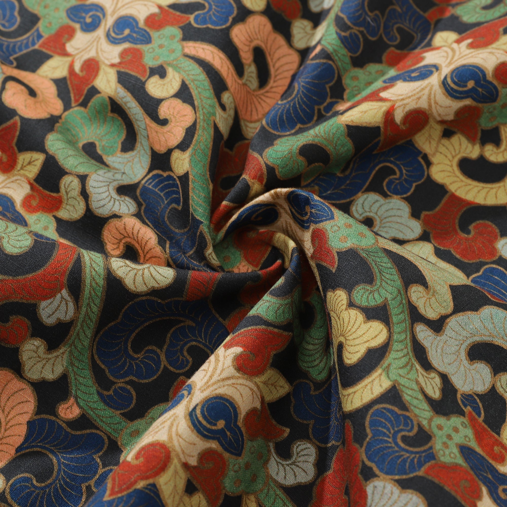 Men's Nightfall Garden Print Cotton Short Sleeve Aloha Shirt