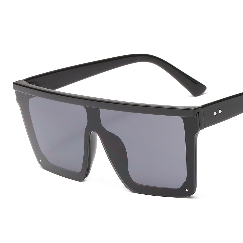 Oversized Square Black Sunglasses Luxury Retro UV Protection Shades