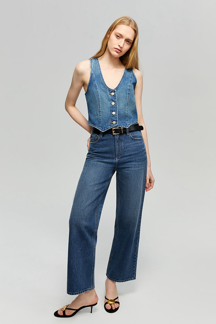 Mid-Weight Denim Vest in Go Your Own Way