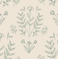 Ayla Floral Wallpaper in Cream, Sage Green & Muted Rose