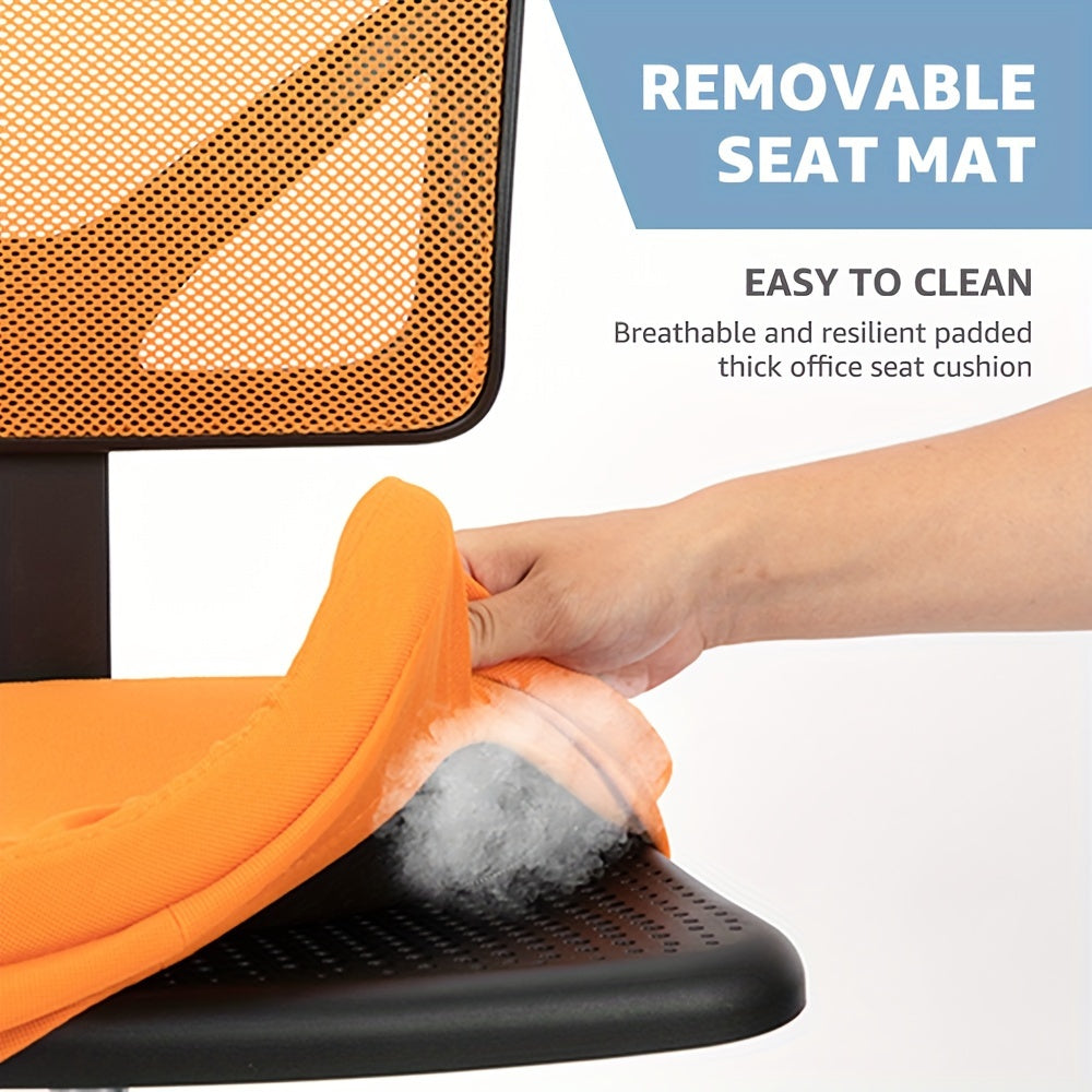 Ergonomic Armless Mesh Swivel Office Desk Chair with Wheels