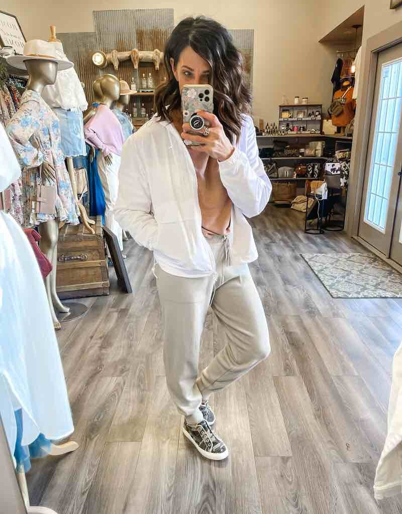 Shantel Knit Joggers in Beige - Comfortable Cotton Blend Loungewear