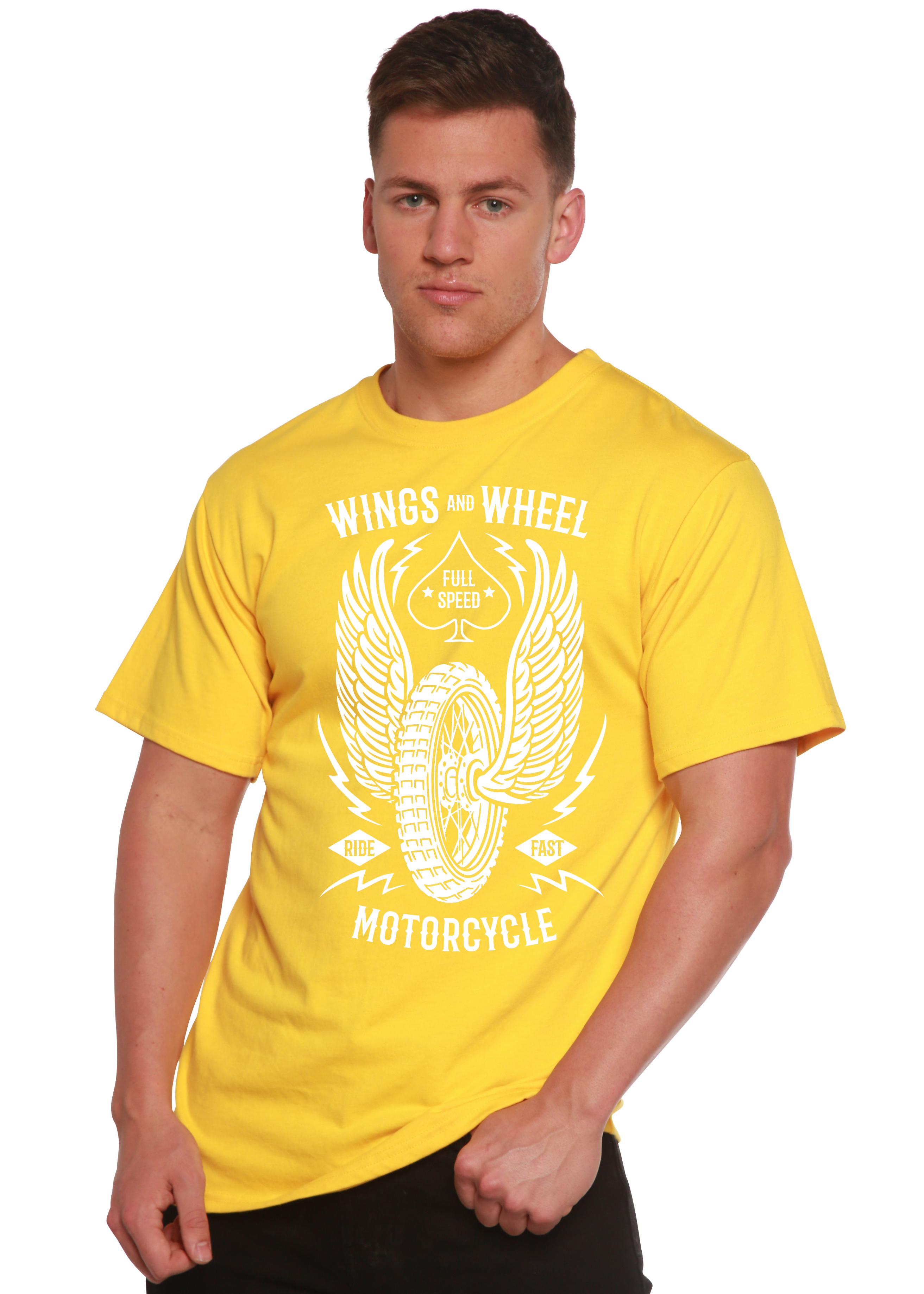 Wings And Wheel Spun Bamboo® Men's Bamboo Viscose/Organic Cotton Short Sleeve Graphic T-Shirt