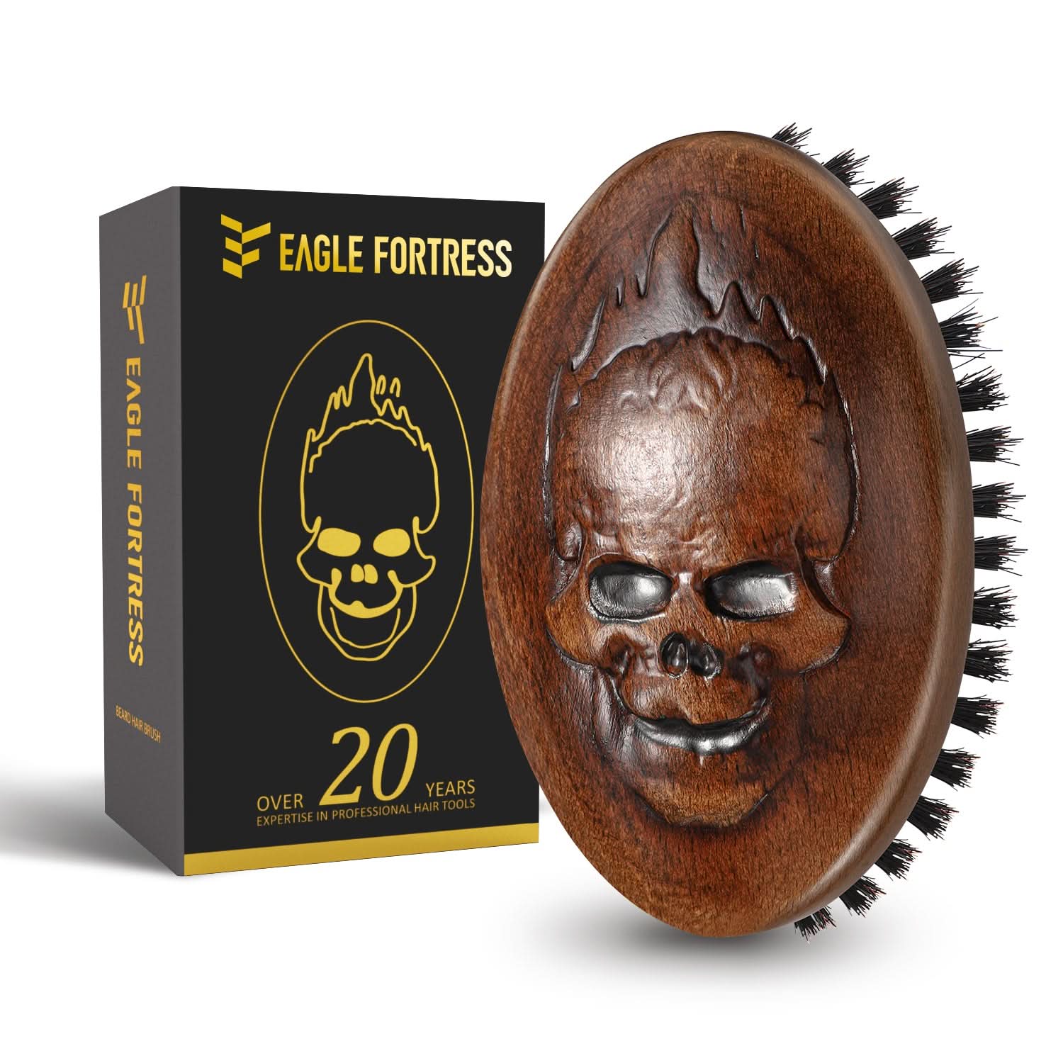 Eagle Fortress Inferno Styler Portable Military Brush for hair and beard grooming