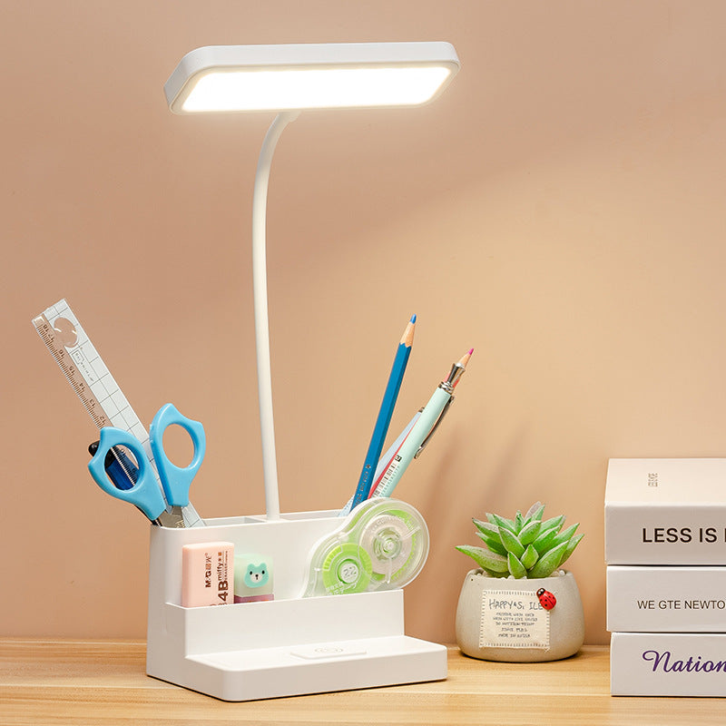 Smart LED Desk Lamp with Pen Storage and Dimming
