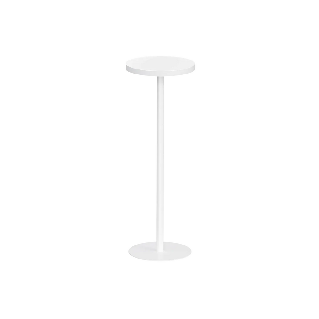 Small Drink Pedestal Table in White