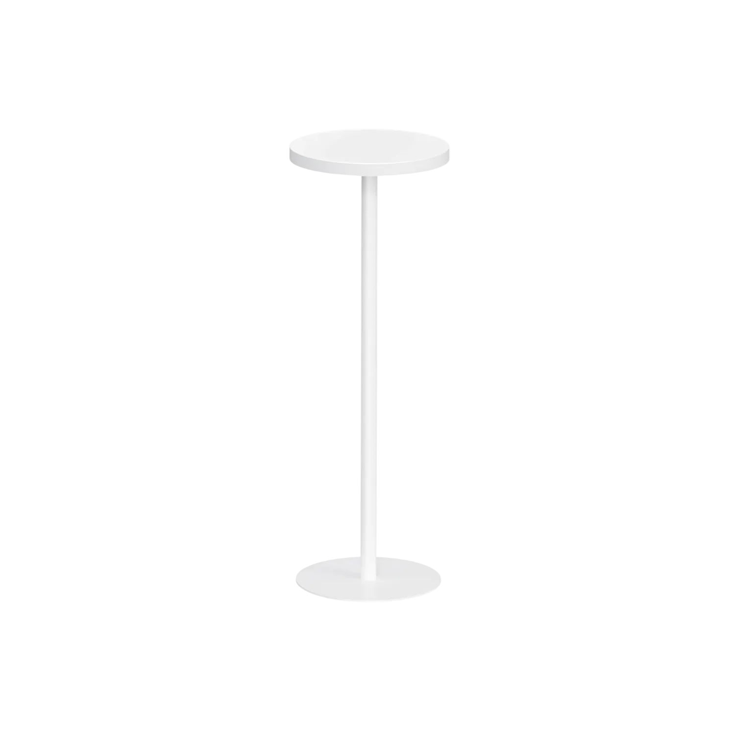 Small Drink Pedestal Table in White