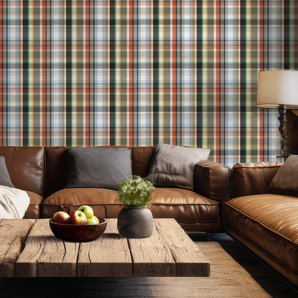 Samuel Wallpaper by Painted Hawk Design featuring a decorative pattern on a modern accent wall