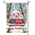 Christmas Happy Pawlidays Truck Car Personalized Custom Dog Cat Garden Flag