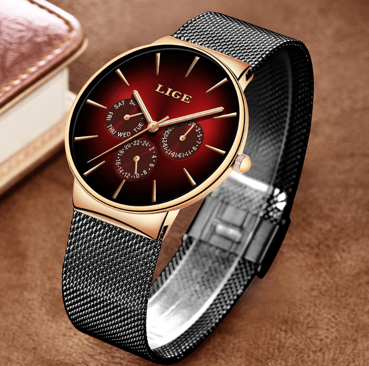 Unisex Elegant Stainless Steel Watch with Date and Chronometer