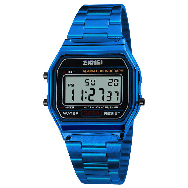 Retro Digital Sport Wristwatch with Alarm and Stopwatch