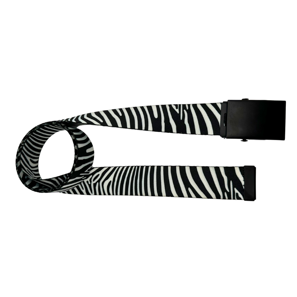 Zebra Print Belt - Small to Plus Size - Multiple Buckle Options