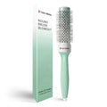 1.26 inch professional round hair brush in pastel mint green and white