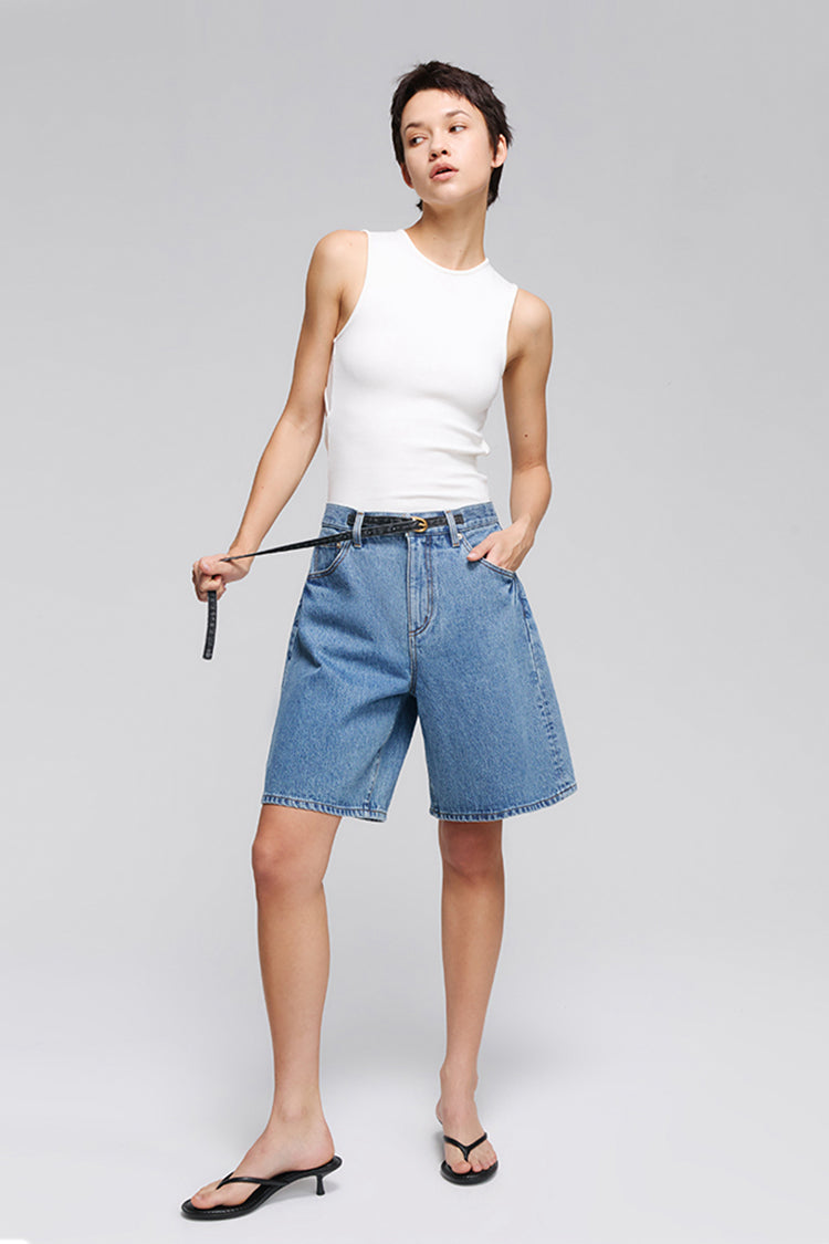 Freeway of Love Mid-Rise Bermuda Shorts