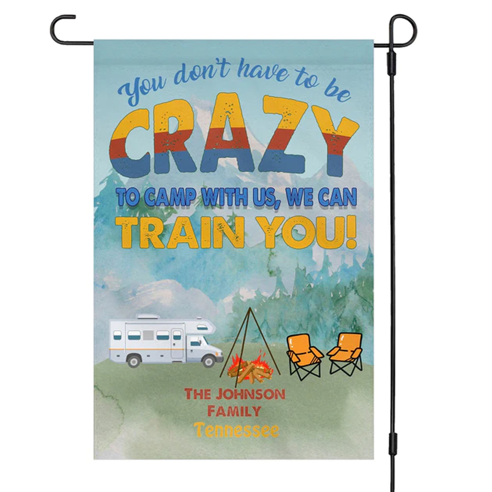 Personalized Camping Garden Flag