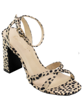 Alisa heeled sandal in animal print available in beige and black