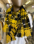 Boutique 23 check pattern scarf folded, featuring a classic design for winter styling.