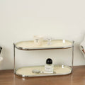 Tiered Acrylic and Metal Standing Shelf Rack for Bathroom and Vanity
