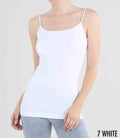 Signature long camisole available in various colors including white, red, and black