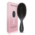 Black natural boar bristle hair brush for babies and toddlers