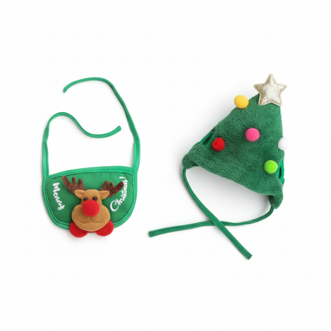 Adorable Christmas Tree Pom-Pom Hat