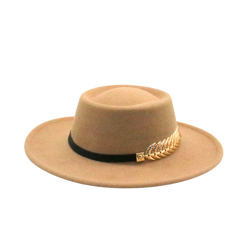 Foldable Short Brim Fedora Hat for Autumn and Winter