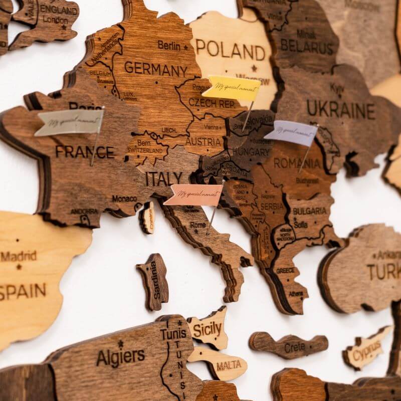 Sticker Flags for World Maps – Minimalist Travel Keepsakes