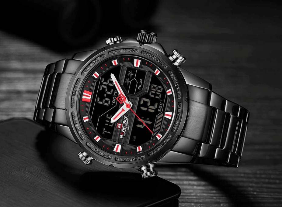 Men's Waterproof Analog Digital Multifunction Business Watch