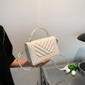 Quilted Chain Crossbody Bag with Daisy Detail, Elegant Shoulder Bag