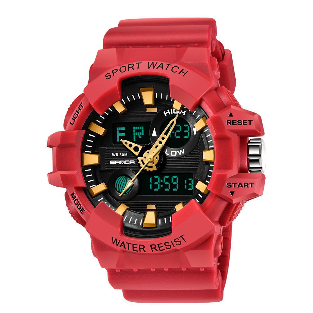 Men's LED Digital Sport Watch Waterproof Military Style 55mm Dial