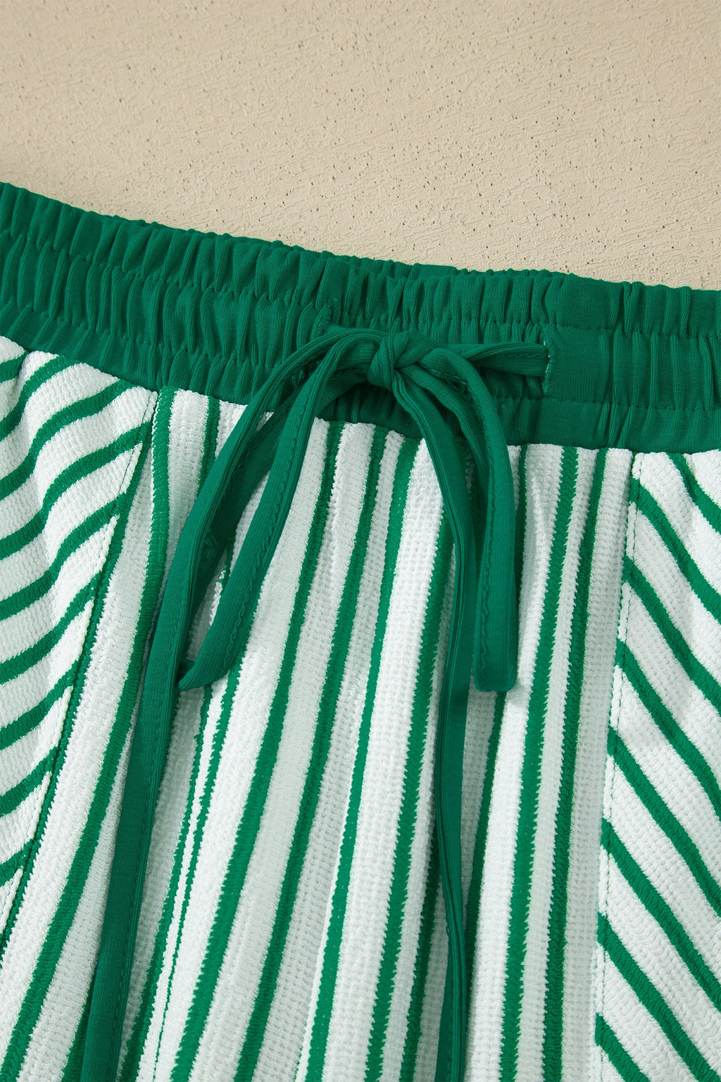Tilly Stripe Tee & Pants Set - Green & White Casual Loungewear