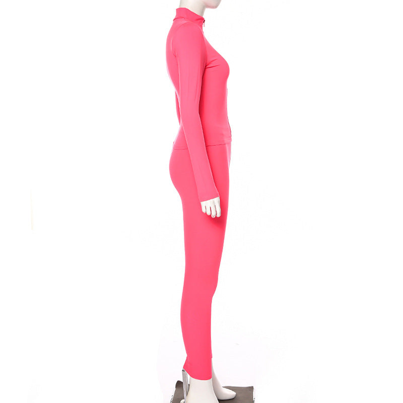 2019 Women's Fluorescent Long Sleeve Yoga Set