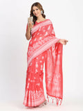Shree Shyam Fashion Linen Cotton Sky Blue Saree