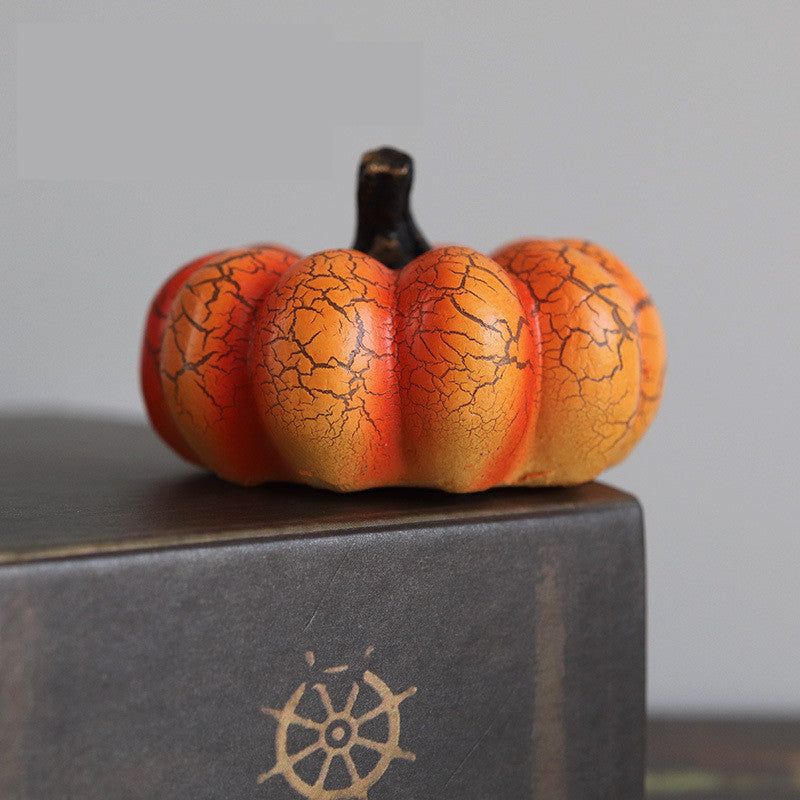 LED Halloween Pumpkin Lantern Realistic Resin Candle Lamp Decor