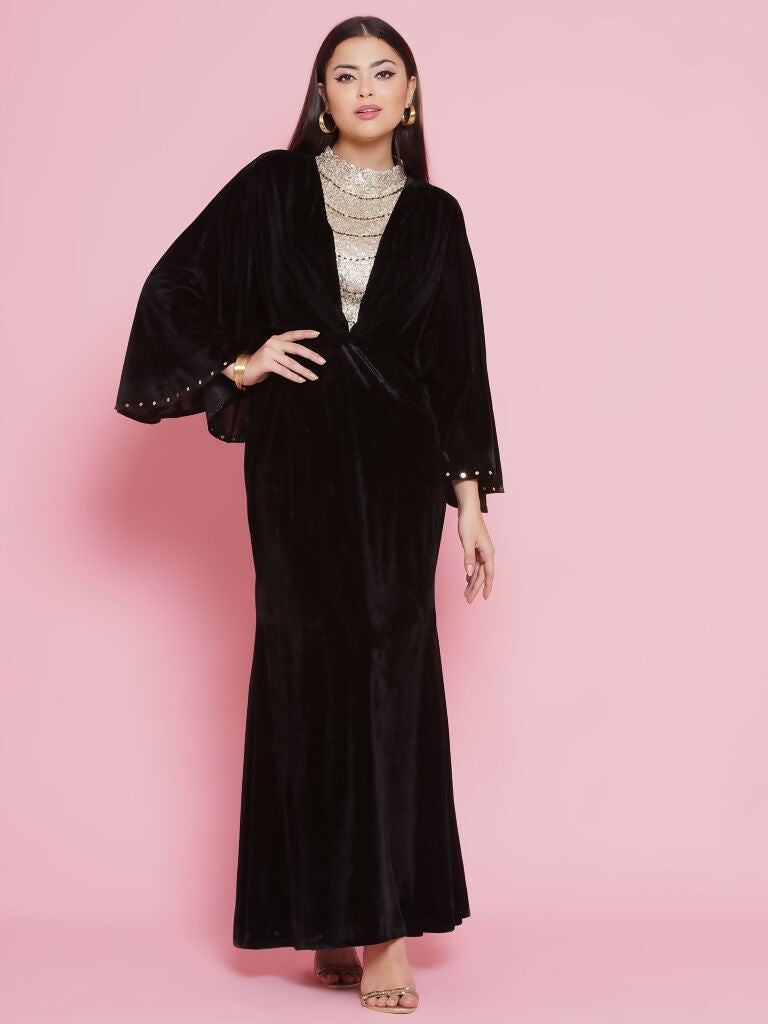 Joban Fashion Black Velvet Gown