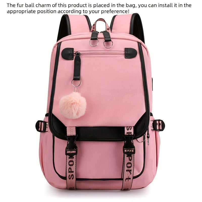 Spacious Fashion Casual Unisex Middle School Backpack