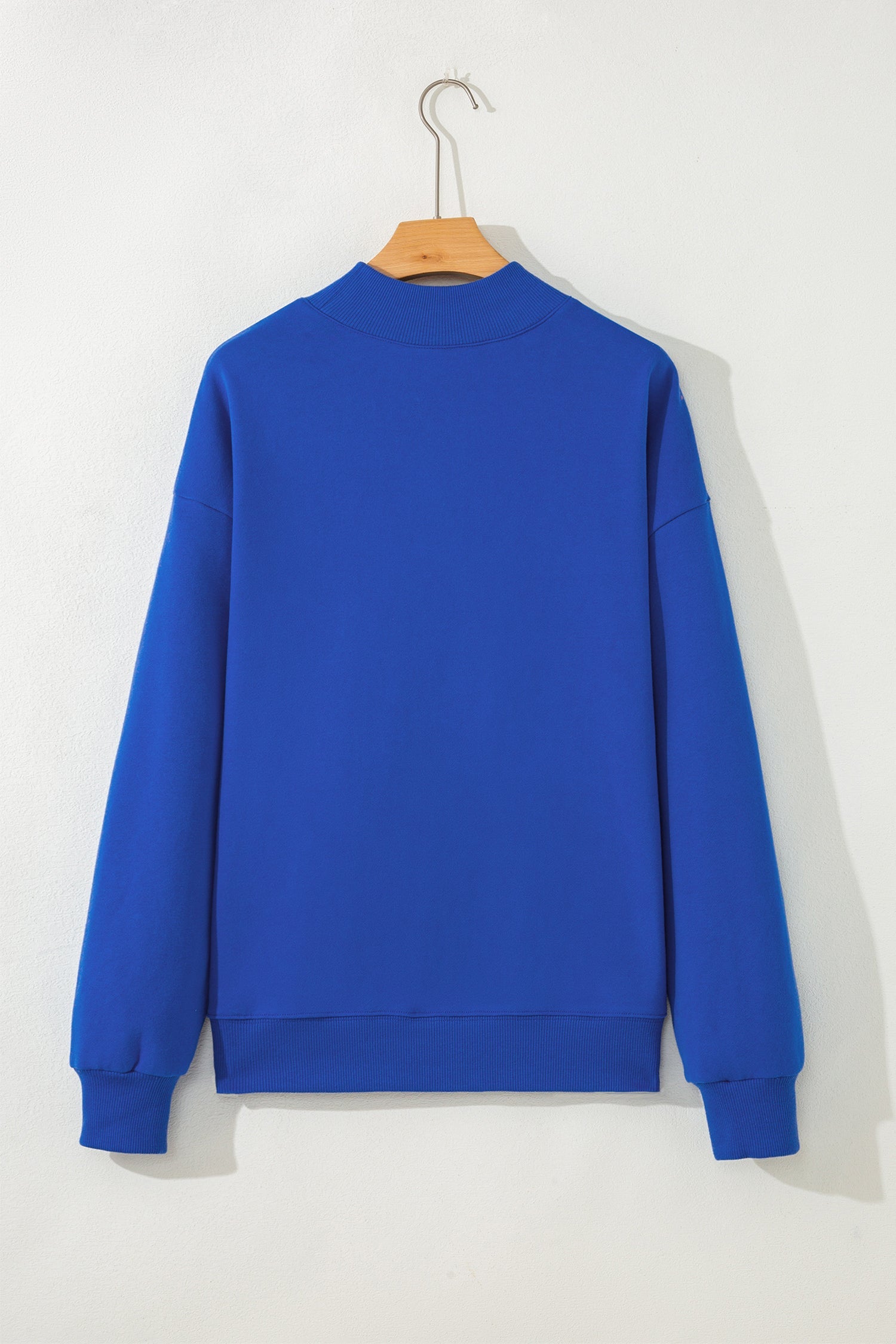 Dark Blue Game Day Baseball Catcher Mock Neck Sweatshirt