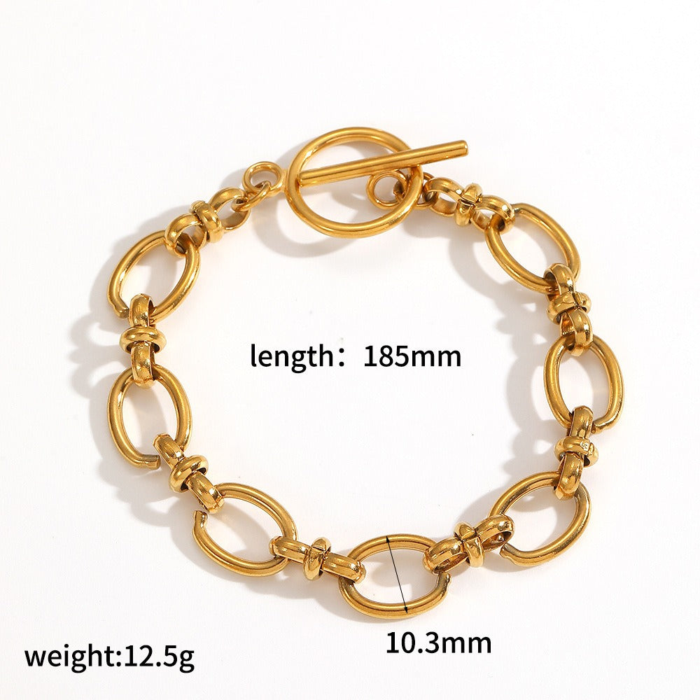 18K Gold Vacuum Plated Small Pendant Necklace