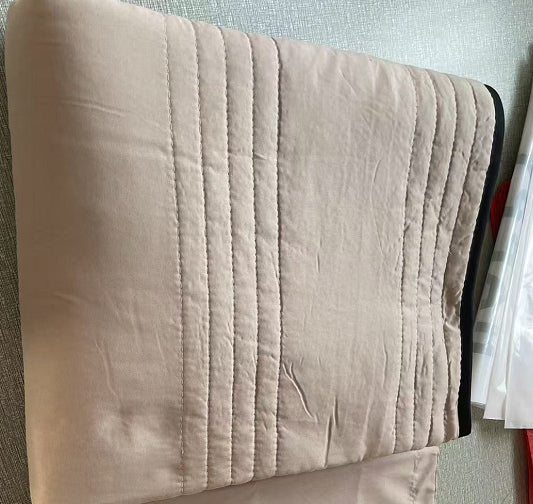 Modern Minimalist Cooling Summer Quilt - Lightweight Seersucker Throw