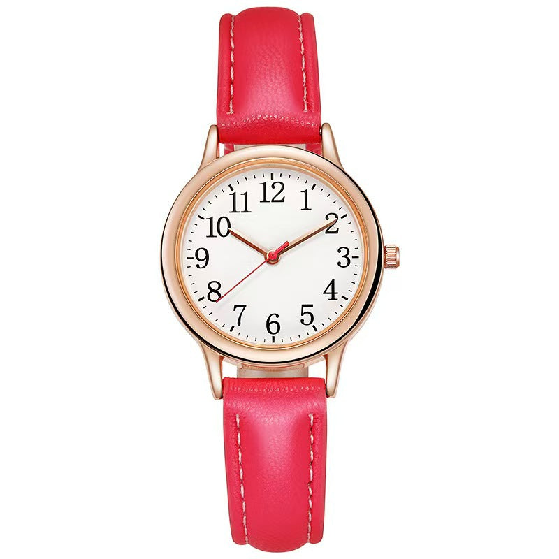 Simple Digital Fashion Alloy Quartz Watch for Women Casual Style