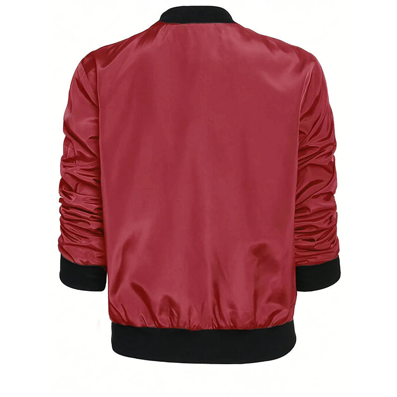 Women's Minimalist Color-Block Zip Jacket