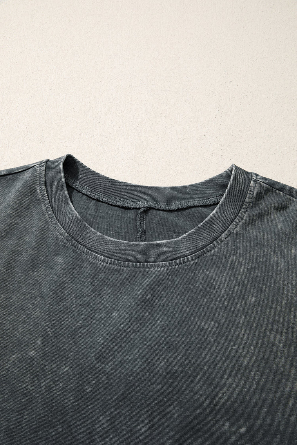 Oversized Mineral Washed Short Sleeve Tee in Green or Charcoal