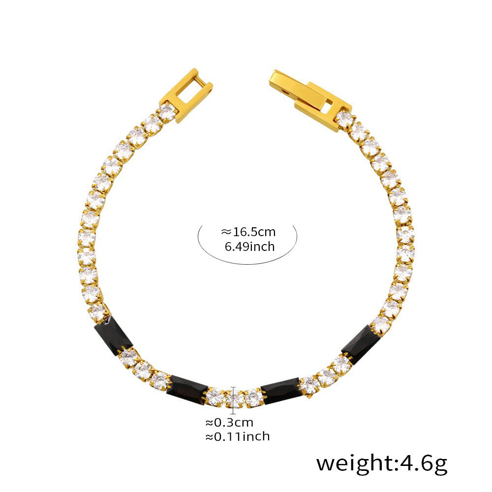 18K gold gemstone design luxury bracelet
