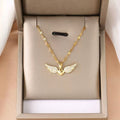 Instagram-style Light-luxury High-end Heart-shaped Angel Wings Necklace