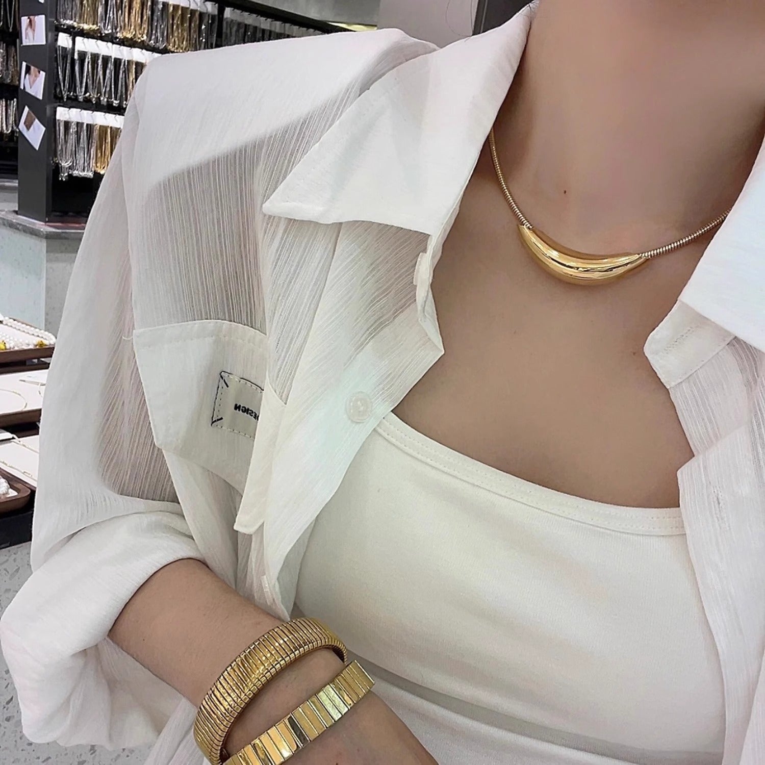 All-titanium Steel Necklace With A Premium Feel