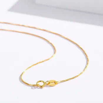 Snake Bone Copper Plating Yellow Gold Snake Chain Necklace
