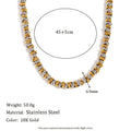 Hand-assembled Gold Hoop Necklace